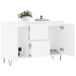 vidaXL Buffet blanc 104x35x70 cm bois d'ingénierie