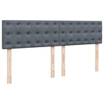 vidaXL Sommier à lattes de lit et matelas Gris foncé 180x200cm Velours