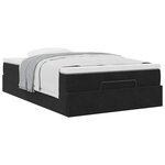 vidaXL Cadre de lit ottoman avec matelas noir 120x200 cm velours