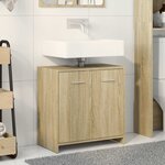 vidaXL Armoire lavabo de salle de bain chêne sonoma 60x33x60 cm