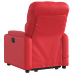 vidaXL Fauteuil inclinable de massage Rouge Similicuir