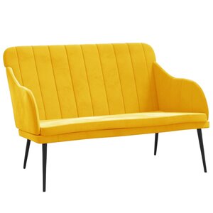 Banc banquette 110 x 76 x 80 cm velours jaune 02_0010635