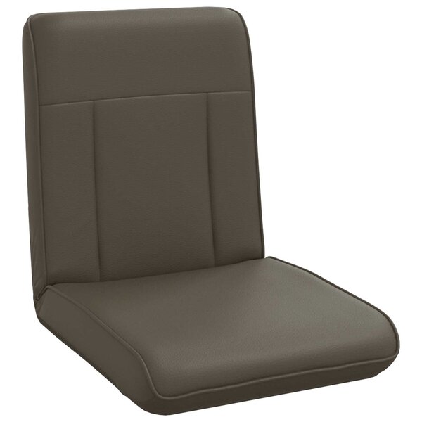 vidaXL Fauteuil de sol ajustable Gris Simili cuir