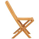 vidaXL Chaises de jardin pliantes lot de 2 47x47x89cm bois massif teck