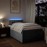 vidaXL Sommier à lattes de lit et matelas gris clair 120x190 cm tissu