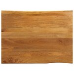 vidaXL Dessus de table 100x80x3 8 cm bord vivant bois massif manguier