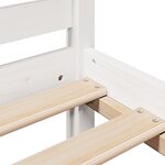 vidaXL Lit bibliothèque sans matelas blanc 140x200 cm bois pin massif