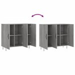 vidaXL Buffet sonoma gris 90x34x80 cm bois d'ingénierie