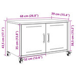 vidaXL Meuble TV anthracite 68x39x43 5 cm acier