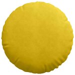 vidaXL Coussins de siège 2 Pièces Jaune Ø 40 x 13 cm Velours