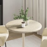vidaXL Dessus de table Gris Ø60x2 5 cm Marbre