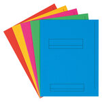 Chemises dossier 2 rabats oxford 24 x 32 cm 5 couleurs vives assorties - paquet de 50