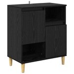 vidaXL Buffet Chêne noir 35 x 60 x 70 cm Bois d'ingénierie