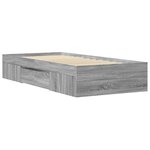 vidaXL Cadre de lit sonoma gris 90x190 cm bois d'ingénierie