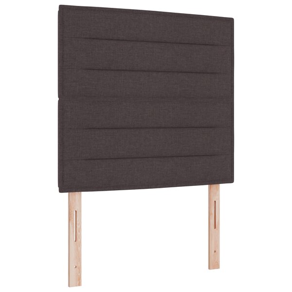 vidaXL lit à sommier avec matelas marron foncé 120x200 cm tissu