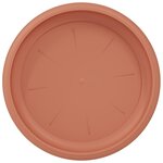 vidaXL Plateau à fleurs rond 6 Pièces Rouge brique Ø 14 x 2 cm Plastique