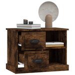 vidaXL Table de chevet chêne fumé 60x35 5x45 cm