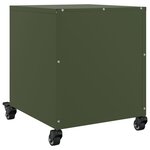 vidaXL Table de chevet vert olive 36x39x43 5 cm acier