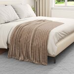 vidaXL Couvertures à jeter 6 Pièces Camel 150 x 130 cm Toison
