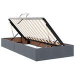 vidaXL Cadre de lit ottoman Gris foncé 90 x 190 cm Velours