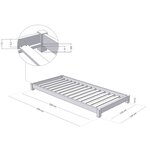Lit enfant TEENY 120 x 200 bleu clair