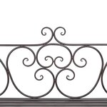 vidaXL Banc de jardin 132 cm Acier Antique Marron