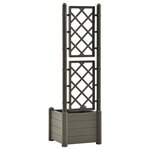 vidaXL Jardinière avec treillis 43x43x142 cm PP Anthracite
