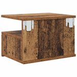 vidaXL Table de nuit flottante avec tiroir Bois ancien 40 x 31 x 28 cm