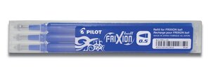 Set Lot de 3 Recharges friXion Ball Clicker (BLS-FR5) Bleu PILOT