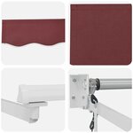 vidaXL Auvent rétractable automatique bordeaux 300x250 cm