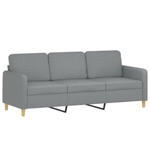 vidaXL Canapé à 3 places Gris clair 180 cm Tissu