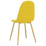 vidaXL Chaises à manger lot de 2 Jaune moutarde Velours