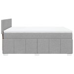 vidaXL Sommier à lattes de lit avec matelas Gris clair 140x190cm Tissu
