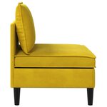 vidaXL Canapé moyen avec rangement Jaune Velours