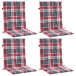 vidaXL Coussins de chaise de jardin à dossier bas lot de 4
