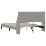 vidaXL Cadre de lit avec tête de lit Gris clair 140 x 200 cm Velours