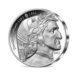 Monnaie de 20 € Argent Haut relief - Dante Alighieri  - 700 ans de sa disparition