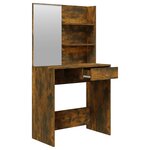 vidaXL Ensemble de coiffeuse Chêne fumé 74 5x40x141 cm