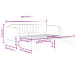 vidaXL Lit de jour avec gigogne sans matelas gris foncé 100x200 cm