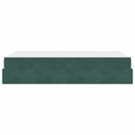 vidaXL Cadre de lit avec matelas Vert foncé 140 x 190 cm Velours