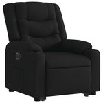 vidaXL Fauteuil inclinable électrique noir tissu