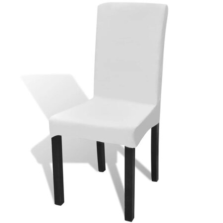 vidaXL Housses extensibles de chaise 6 Pièces Blanc