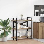 vidaXL Étagère Chêne artisanal 100 x 33 5 x 102 cm Bois d'ingénierie