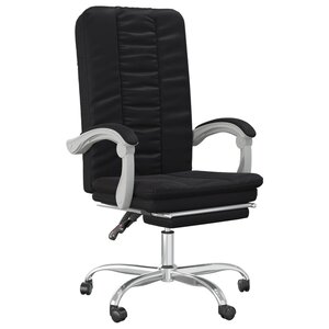 Chaise fauteuil siège pivotante de inclinable de bureau informatique étude similicuir noir 02_0024263