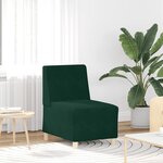 vidaXL Canapé modulaire sans accoudoirs Vert foncé 55 cm Velours