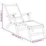 vidaXL Chaises longues d'extérieur lot de 2 Acacia massif et textilène