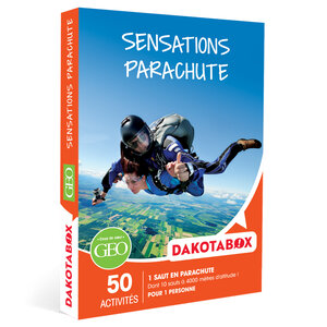 DAKOTABOX - Coffret Cadeau - Sensations parachute - 50 activités dont 10 sauts à 4000 mètres d'altitude