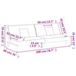 vidaXL Canapé-lit noir Velours