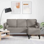 vidaXL Ensemble de Canapés Taupe 173 x 131 x 67 cm tissu