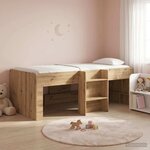 vidaXL Cadre de Lit Élevé pour Enfants 2 Pièces Chêne artisanal